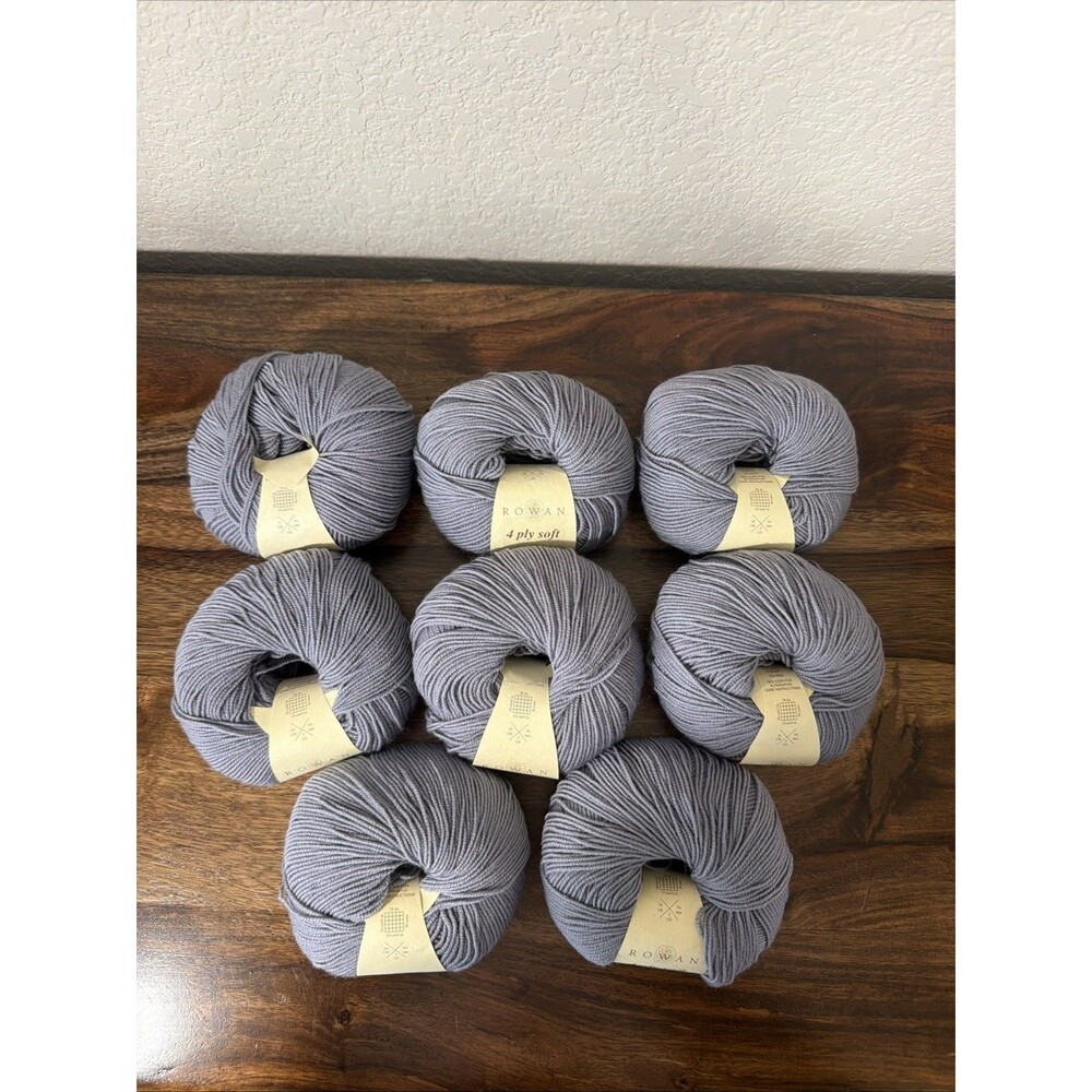 Lot Of 8 Rowan 4 Ply Soft Yarn 100 % Merino Wool  # 387  50g 191 Yards Very Soft